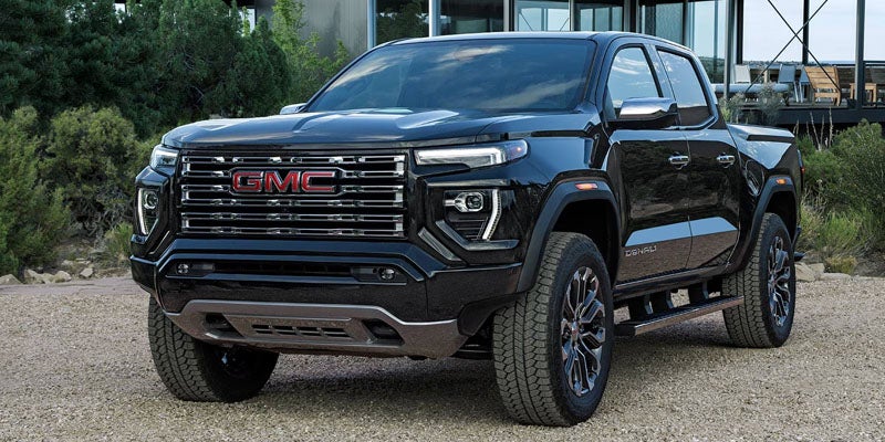 Black GMC Canyon parked